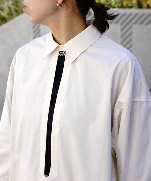 Toironier(トワロニエ)の「Toironier(トワロニエ ) シャツワンピース(ワンピース・レディース・ホワイト・FREE)」の8枚目の写真