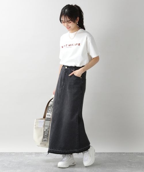 DIESEL ストレッチ デニム ロングスカート 黒 カットオフ RAGEBLUE（レイジブルー）の「カットオフデニムロングスカート