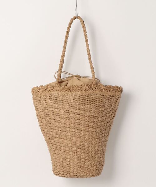 coca（coca）（コカ）の「独立するカゴバッグ（かごバッグ・レディース・ベージュ・ONE SIZE）」の10枚目の写真