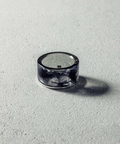 and cloud(アンドクラウド)の「Haze Marble Set Ring(リング・レディース・ネイビー/グレー・15号/13号/17号/11号)」の3枚目の写真