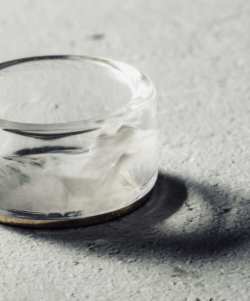 and cloud(アンドクラウド)の「Haze Marble Set Ring(リング・レディース・ネイビー/グレー・15号/13号/17号/11号)」の6枚目の写真