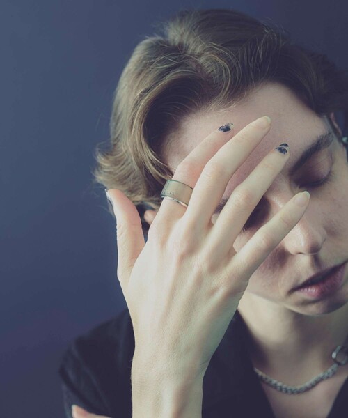 and cloud(アンドクラウド)の「Haze Marble Set Ring(リング・レディース・ネイビー/グレー・15号/13号/17号/11号)」の9枚目の写真