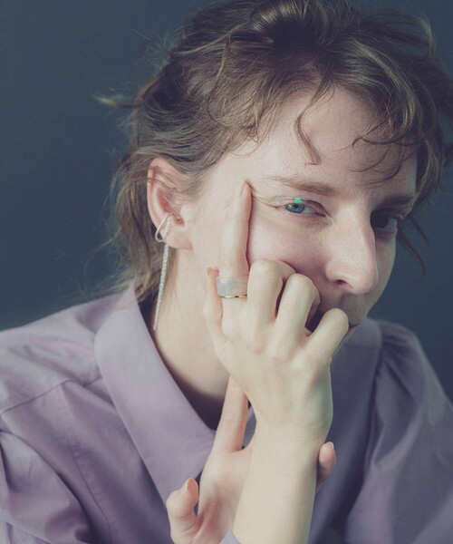 and cloud(アンドクラウド)の「Haze Marble Set Ring(リング・レディース・ネイビー/グレー・15号/13号/17号/11号)」の10枚目の写真