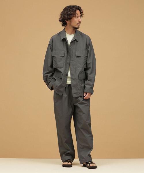 NANO universe（ナノユニバース）の「LB.03/ナイロンBDU ジャケット（ミリタリージャケット・メンズ・ネイビー/グレー・M/L/S）」の19枚目の写真