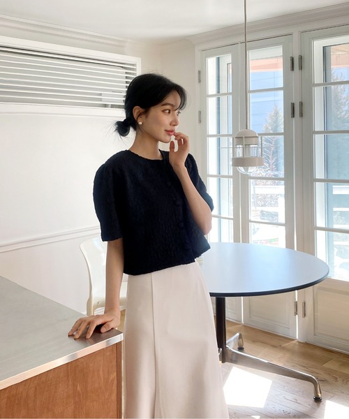 by muni:r(バイ ムニール)の「ピンタックマーメイドロングスカート(スカート・レディース・ブラック/アイボリー・SMALL/MEDIUM)」の17枚目の写真