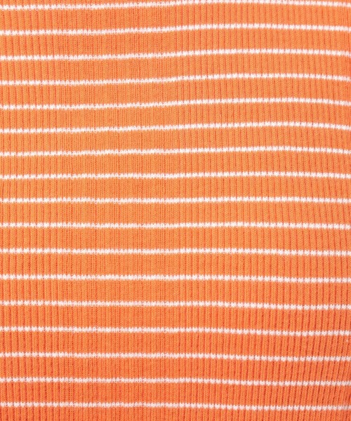 mysty woman（ミスティウーマン）の「ピンボーダーリンガーT 274918（Tシャツ/カットソー・レディース・ブラック/オフホワイト/オレンジ/グリーン・FREE）」の18枚目の写真