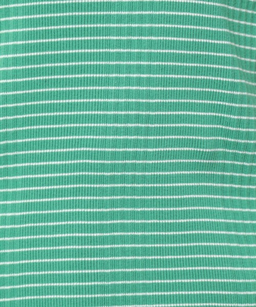 mysty woman（ミスティウーマン）の「ピンボーダーリンガーT 274918（Tシャツ/カットソー・レディース・ブラック/オフホワイト/オレンジ/グリーン・FREE）」の19枚目の写真