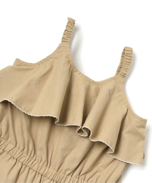 BREEZE（ブリーズ）の「フリルサロペット（サロペット/オーバーオール・キッズ・ベージュ/ブラック・100/80/120/130/110/140/90）」の14枚目の写真