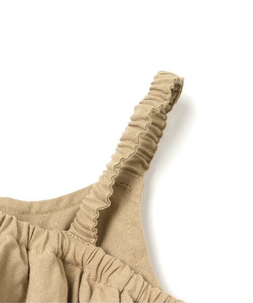 BREEZE（ブリーズ）の「フリルサロペット（サロペット/オーバーオール・キッズ・ベージュ/ブラック・100/80/120/130/110/140/90）」の15枚目の写真