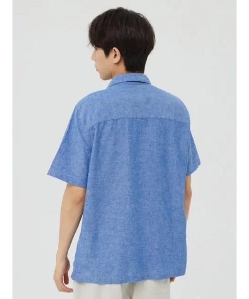 GAP(ギャップ)の「コットンリネン バケーションシャツ(シャツ/ブラウス・メンズ・ライトブルー・S/M/L/XL/XS)」の3枚目の写真
