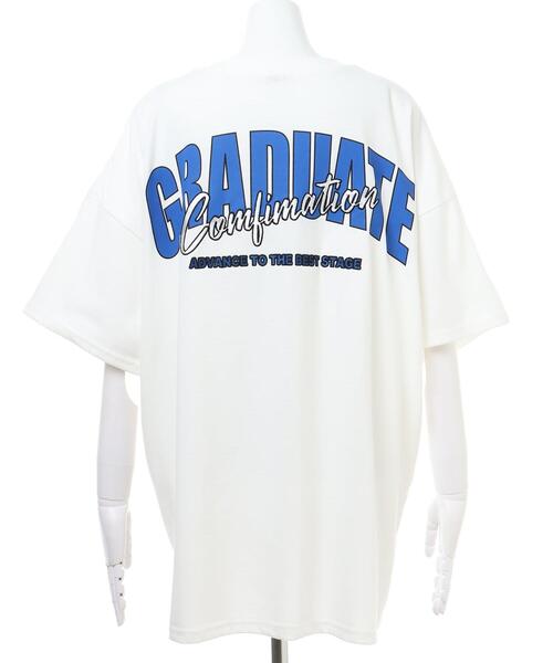 INGNI(イング)の「BACKロゴ/チュニックTシャツ(Tシャツ/カットソー・レディース・ホワイト×ブルー/ブラック/ベージュ/ホワイト×グリーン・M)」の7枚目の写真