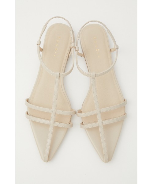 rienda（リエンダ）の「ポインテッドスリムベルトサンダル（サンダル・レディース・ブラック/ライトベージュ/グリーン・SMALL/MEDIUM/LARGE）」の3枚目の写真