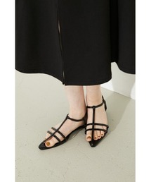 rienda | ポインテッドスリムベルトサンダル(サンダル)