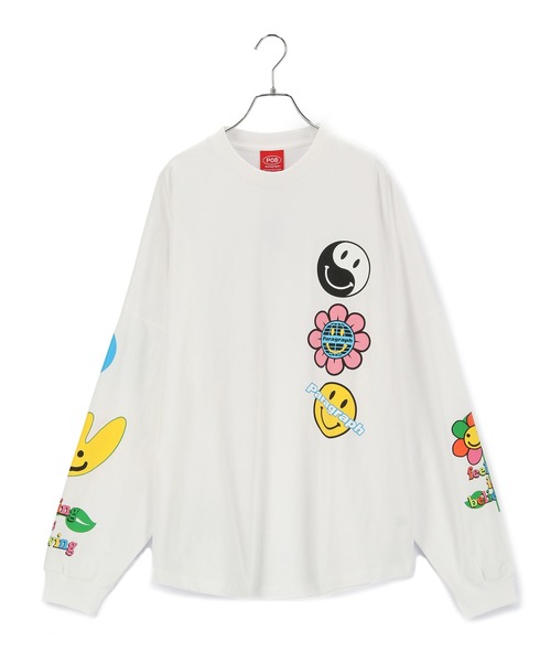 Paragraph(パラグラフ)の「PARAGRAPH/HAPPY SMILE LONG TEE/NO.09/22SS(Tシャツ/カットソー・メンズ・チャコールグレー/ホワイト/ミント/イエロー・FREE)」の2枚目の写真