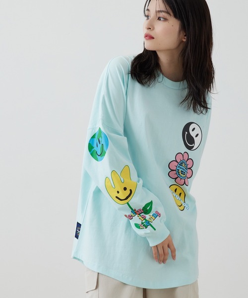 Paragraph(パラグラフ)の「PARAGRAPH/HAPPY SMILE LONG TEE/NO.09/22SS(Tシャツ/カットソー・メンズ・チャコールグレー/ホワイト/ミント/イエロー・FREE)」の10枚目の写真