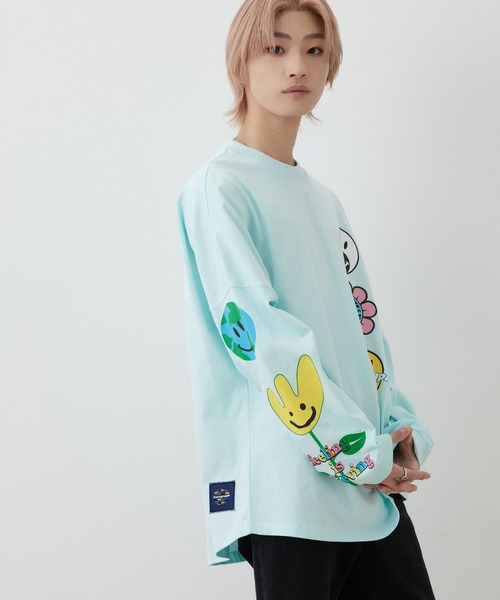 Paragraph(パラグラフ)の「PARAGRAPH/HAPPY SMILE LONG TEE/NO.09/22SS(Tシャツ/カットソー・メンズ・チャコールグレー/ホワイト/ミント/イエロー・FREE)」の14枚目の写真
