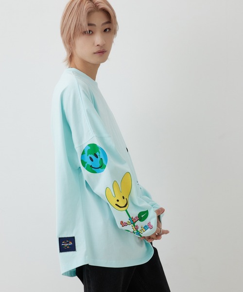 Paragraph(パラグラフ)の「PARAGRAPH/HAPPY SMILE LONG TEE/NO.09/22SS(Tシャツ/カットソー・メンズ・チャコールグレー/ホワイト/ミント/イエロー・FREE)」の15枚目の写真