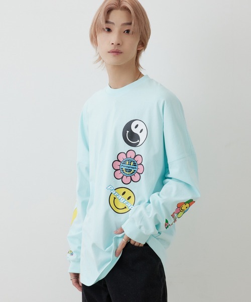 Paragraph(パラグラフ)の「PARAGRAPH/HAPPY SMILE LONG TEE/NO.09/22SS(Tシャツ/カットソー・メンズ・チャコールグレー/ホワイト/ミント/イエロー・FREE)」の16枚目の写真