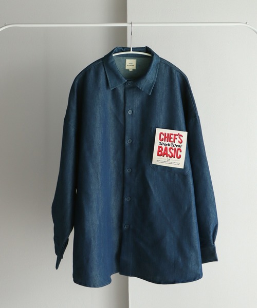 COURO（コウロ）の「オーバーサイズデニムシャツ（シャツ/ブラウス・レディース・ブルー/ネイビー・M/L）」の8枚目の写真