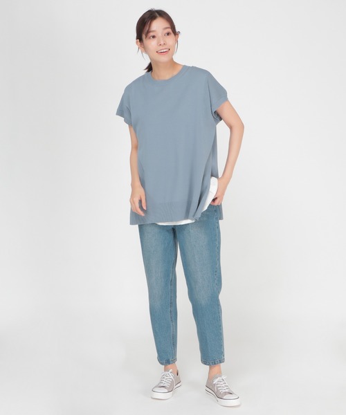 ikka(イッカ)の「レーヨンナイロンニットアンサンブル(ニット/セーター・レディース・スカイブルー/ブラック/その他1・S/M/L)」の12枚目の写真