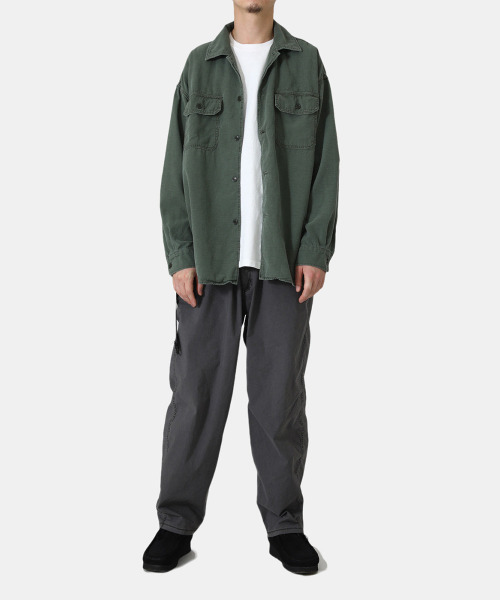 REMI RELIEF NAVY LABEL（レミレリーフネイビーレーベル）の「REMI RELIEF NAVY LABEL / レミレリーフ ネイビーレーベル：16天竺TEE (無地)：RN22309290AK[STD]（Tシャツ/カットソー・メンズ・オフホワイト/グリーン・XL/L）」の12枚目の写真