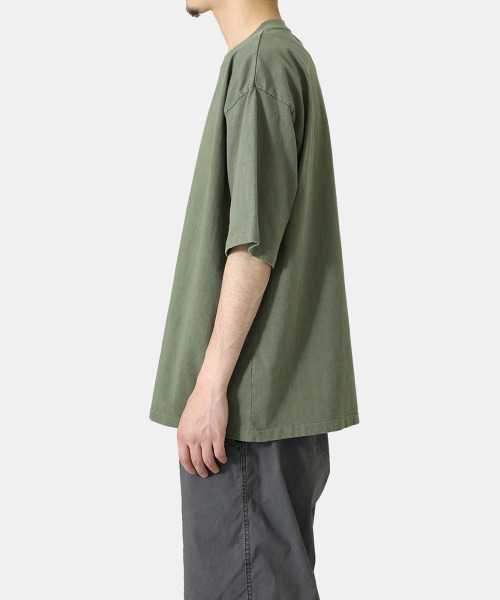REMI RELIEF NAVY LABEL（レミレリーフネイビーレーベル）の「REMI RELIEF NAVY LABEL / レミレリーフ ネイビーレーベル：16天竺TEE (無地)：RN22309290AK[STD]（Tシャツ/カットソー・メンズ・オフホワイト/グリーン・XL/L）」の18枚目の写真