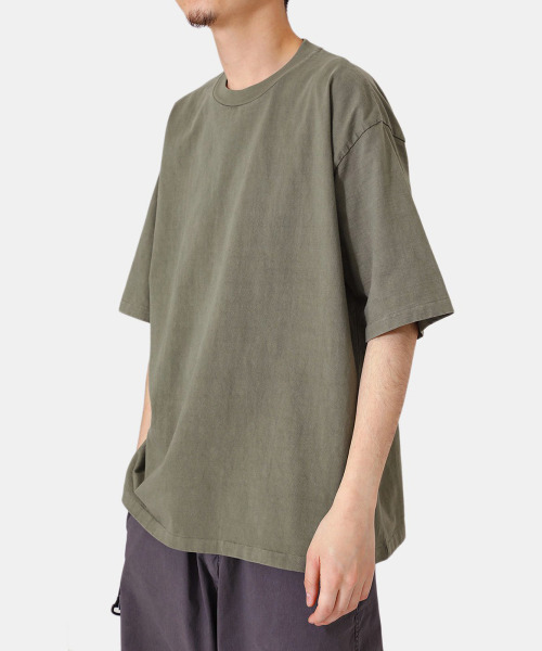 REMI RELIEF NAVY LABEL（レミレリーフネイビーレーベル）の「REMI RELIEF NAVY LABEL / レミレリーフ ネイビーレーベル：16天竺TEE (無地)：RN22309290AK[STD]（Tシャツ/カットソー・メンズ・オフホワイト/グリーン・XL/L）」の20枚目の写真