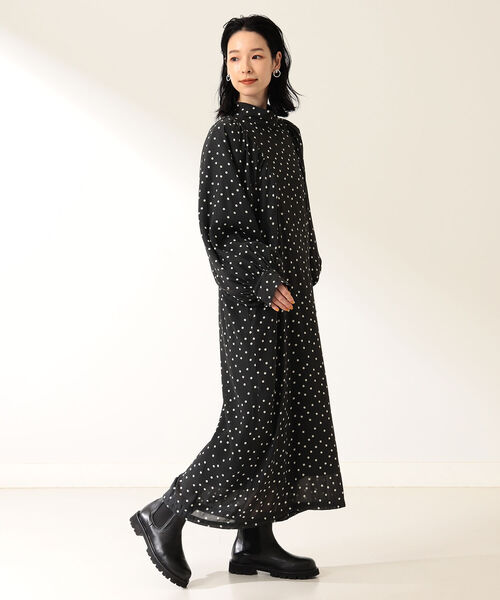 A PUPIL（アピューピル）の「A PUPIL / ライニング ドット ドレス  