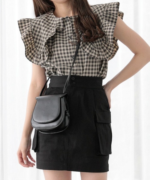 Heather（ヘザー）の「フラップミニショルダー　298870（ショルダーバッグ・レディース・ブラック/ピンク/ブルー/アイボリー・ONE SIZE）」の3枚目の写真