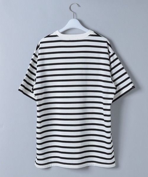 niko and...（ニコアンド）の「【UNISEX】[NUMERALS]ボーダーバスクＴシャツ（Tシャツ/カットソー・メンズ・ホワイト/ブラック・MEDIUM/LARGE）」の4枚目の写真