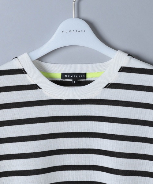 niko and...（ニコアンド）の「【UNISEX】[NUMERALS]ボーダーバスクＴシャツ（Tシャツ/カットソー・メンズ・ホワイト/ブラック・MEDIUM/LARGE）」の13枚目の写真