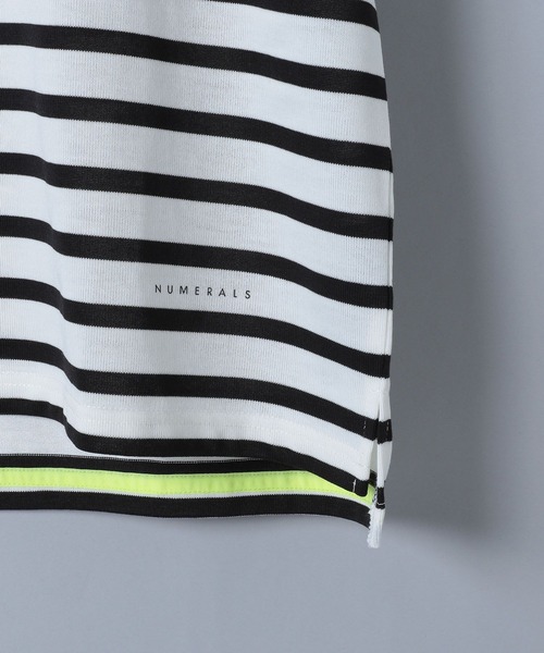 niko and...（ニコアンド）の「【UNISEX】[NUMERALS]ボーダーバスクＴシャツ（Tシャツ/カットソー・メンズ・ホワイト/ブラック・MEDIUM/LARGE）」の7枚目の写真