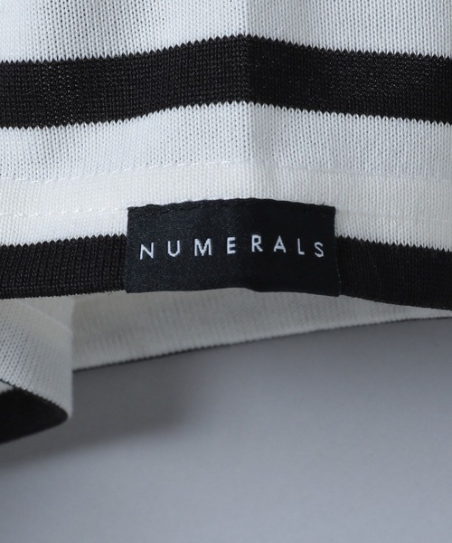 niko and...（ニコアンド）の「【UNISEX】[NUMERALS]ボーダーバスクＴシャツ（Tシャツ/カットソー・メンズ・ホワイト/ブラック・MEDIUM/LARGE）」の3枚目の写真