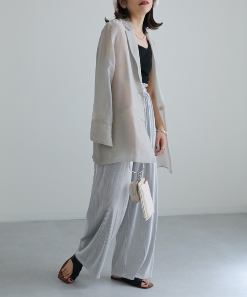 ap retro(アプレトロ)の「プリーツワイドパンツ(その他パンツ・レディース・ホワイト×ブラック/アイボリー/ブラック・FREE)」の18枚目の写真