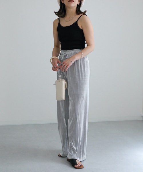 ap retro(アプレトロ)の「プリーツワイドパンツ(その他パンツ・レディース・ホワイト×ブラック/アイボリー/ブラック・FREE)」の14枚目の写真