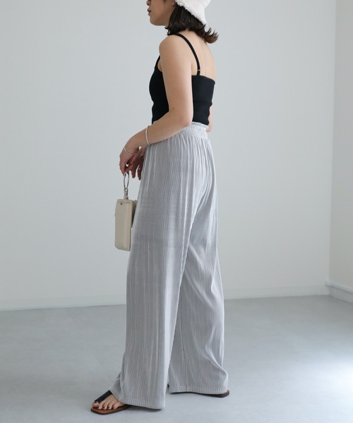 ap retro(アプレトロ)の「プリーツワイドパンツ(その他パンツ・レディース・ホワイト×ブラック/アイボリー/ブラック・FREE)」の15枚目の写真