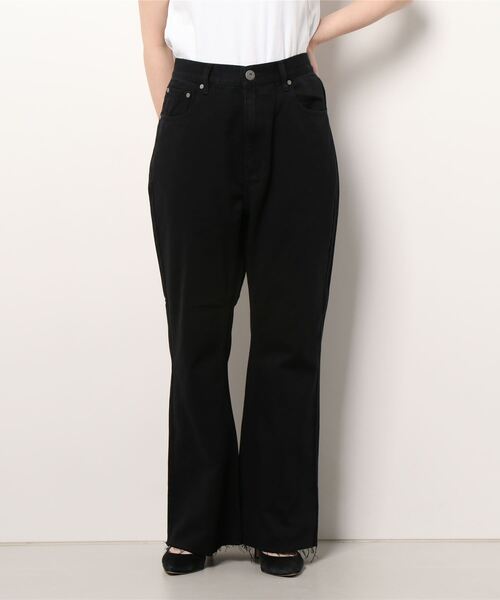 DANKE SCHON(ダンケシェーン)の「DankeSchon/ダンケシェーン/Flared pants/フレアパンツ(その他パンツ・レディース・ブラック・LARGE/MEDIUM/SMALL)」の4枚目の写真