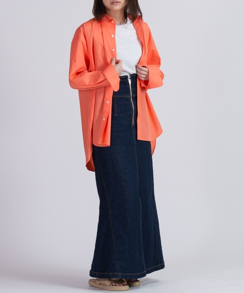 BRICK & SONS(ブリックアンドサンズ)の「リラックスバックプリーツシャツ<サーモンピンク>(シャツ/ブラウス・メンズ・サーモンピンク・LL/S/M/L)」の8枚目の写真