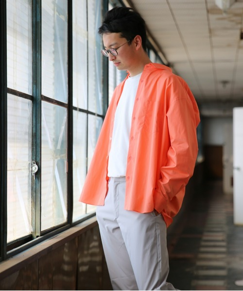 BRICK & SONS(ブリックアンドサンズ)の「リラックスバックプリーツシャツ<サーモンピンク>(シャツ/ブラウス・メンズ・サーモンピンク・LL/S/M/L)」の5枚目の写真