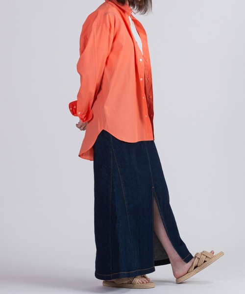 BRICK & SONS(ブリックアンドサンズ)の「リラックスバックプリーツシャツ<サーモンピンク>(シャツ/ブラウス・メンズ・サーモンピンク・LL/S/M/L)」の7枚目の写真