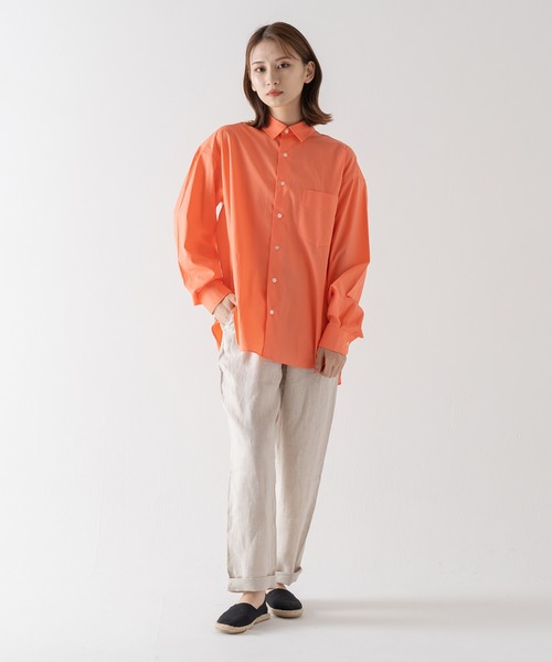 BRICK & SONS(ブリックアンドサンズ)の「リラックスバックプリーツシャツ<サーモンピンク>(シャツ/ブラウス・メンズ・サーモンピンク・LL/S/M/L)」の20枚目の写真