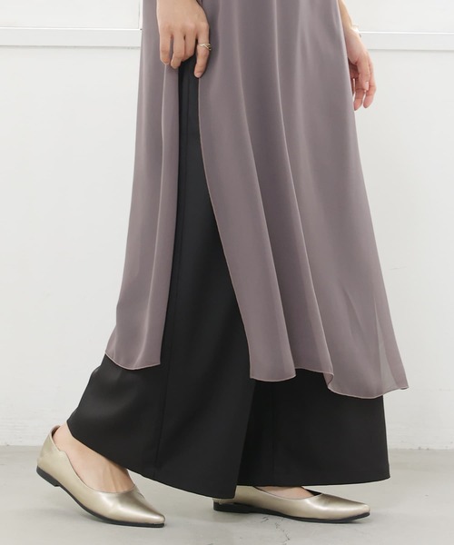 n'OrLABEL（ノアールレーベル）の「シアーキャミ×ワイドサロペットセット（サロペット/オーバーオール・レディース・ブラック/モカ・1/2）」の19枚目の写真