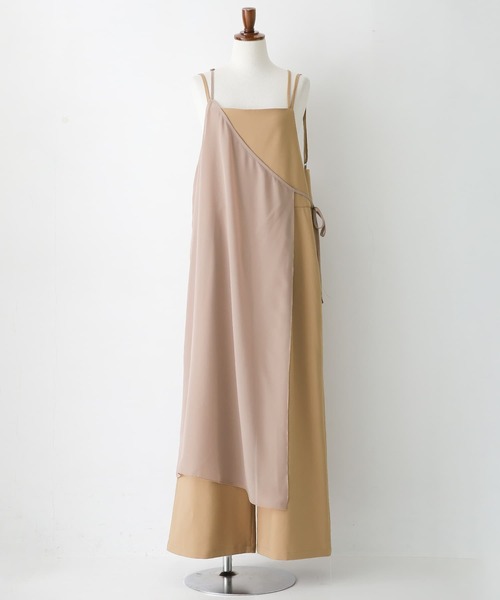 n'OrLABEL（ノアールレーベル）の「シアーキャミ×ワイドサロペットセット（サロペット/オーバーオール・レディース・ブラック/モカ・1/2）」の22枚目の写真