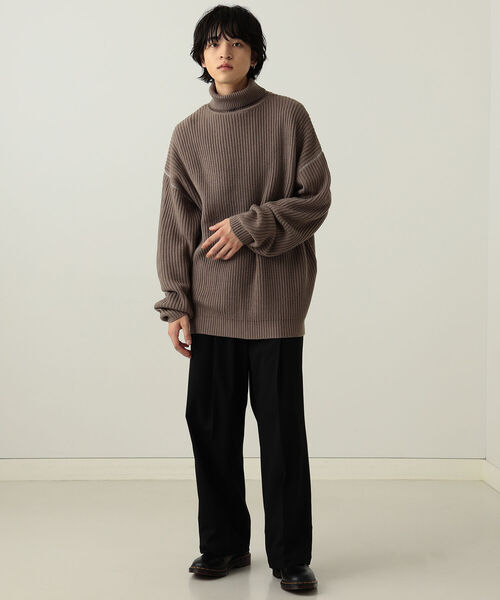 BeAMS DOT（ビームスドット）の「【WEB限定】BeAMS DOT / オーバー タートルネックニット 22AW（ニット/セーター・メンズ・ブラック系その他2/ブラウン系その他4・MEDIUM/LARGE）」の19枚目の写真