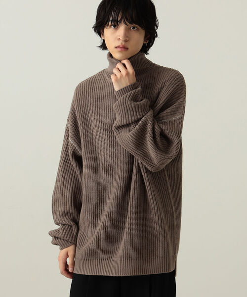 BeAMS DOT（ビームスドット）の「【WEB限定】BeAMS DOT / オーバー タートルネックニット 22AW（ニット/セーター・メンズ・ブラック系その他2/ブラウン系その他4・MEDIUM/LARGE）」の14枚目の写真