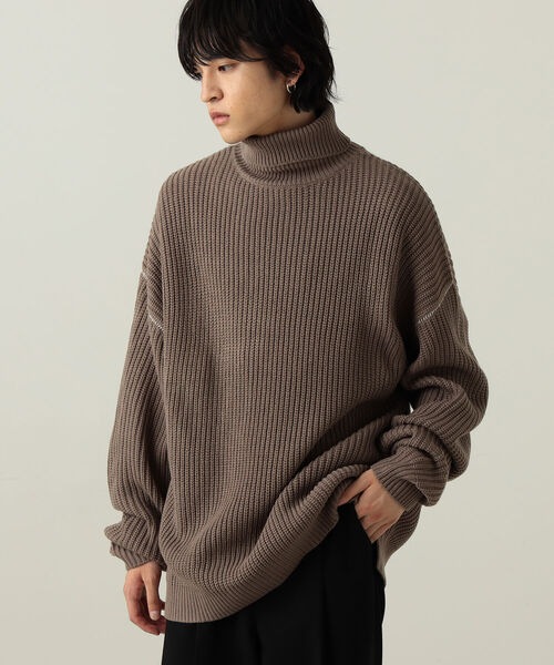 BeAMS DOT（ビームスドット）の「【WEB限定】BeAMS DOT / オーバー タートルネックニット 22AW（ニット/セーター・メンズ・ブラック系その他2/ブラウン系その他4・MEDIUM/LARGE）」の8枚目の写真