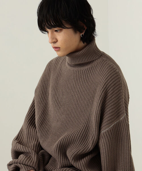 BeAMS DOT（ビームスドット）の「【WEB限定】BeAMS DOT / オーバー タートルネックニット 22AW（ニット/セーター・メンズ・ブラック系その他2/ブラウン系その他4・MEDIUM/LARGE）」の12枚目の写真