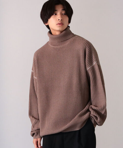 BeAMS DOT（ビームスドット）の「【WEB限定】BeAMS DOT / オーバー タートルネックニット 22AW（ニット/セーター・メンズ・ブラック系その他2/ブラウン系その他4・MEDIUM/LARGE）」の17枚目の写真