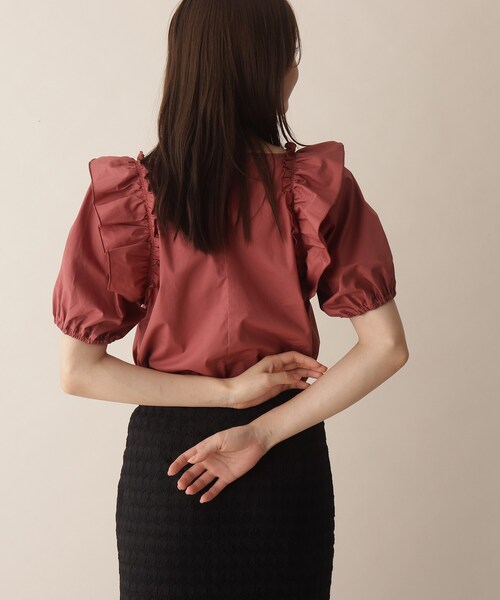 OPAQUE.CLIP（オペークドットクリップ）の「◆フリルデザインブラウス（シャツ/ブラウス・レディース・ホワイト系/レンガ/ブラック・38）」の11枚目の写真