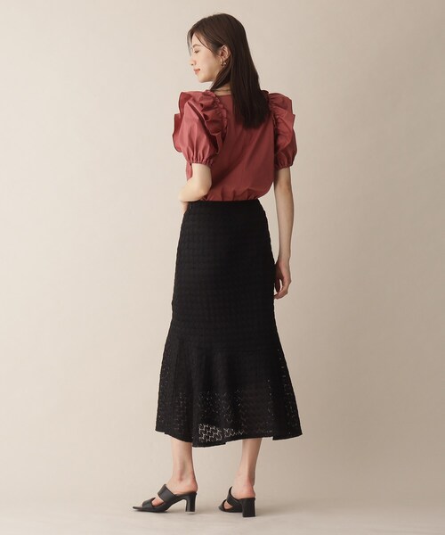 OPAQUE.CLIP（オペークドットクリップ）の「◆フリルデザインブラウス（シャツ/ブラウス・レディース・ホワイト系/レンガ/ブラック・38）」の14枚目の写真